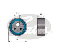 Rodillo tensor de la correa de distribución T41154 GATES para RENAULT NISSAN