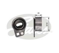 Rodillo tensor de la correa de distribución T41275 GATES para ROVER HONDA MG