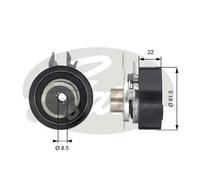 Rodillo tensor de la correa de distribución T43061 GATES para SEAT VW