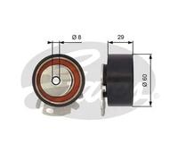 Rodillo tensor de la correa de distribución T43068 GATES para FIAT LANCIA