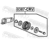 Rodillo tensor de la correa trapezoidal 0387-CRV FEBEST para HONDA CRX II CR-V I
