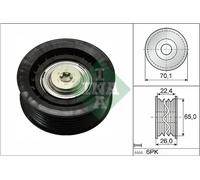 Rodillo tensor de la correa trapezoidal 532 0471 10 INA para FORD JAGUAR