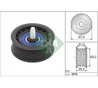 Polea inversión/guía, Correa poly V INA 532 0906 10