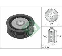Rodillo tensor de la correa trapezoidal 532 1181 10 INA para MERCEDES-BENZ