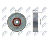 Rodillo tensor de la correa trapezoidal Metal RNK-TY-040 NTY