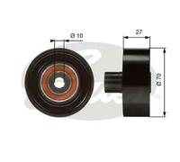 Rodillo tensor de la correa trapezoidal Metal T36051 GATES para RENAULT LAGUNA I