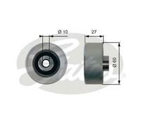 Rodillo tensor de la correa trapezoidal Metal T36431 GATES para FORD