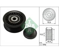 Rodillo tensor de la correa trapezoidal Plástico 532 0668 10 INA para OPEL DACIA