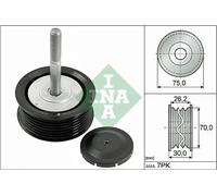 Rodillo tensor de la correa trapezoidal Plástico 532 0792 10 INA para PORSCHE