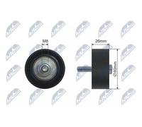 Rodillo tensor de la correa trapezoidal Plástico RNK-CT-007 NTY para PEUGEOT