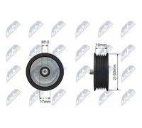 Rodillo tensor de la correa trapezoidal Plástico RNK-KA-008 NTY para HYUNDAI KIA