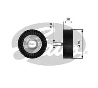 Rodillo tensor de la correa trapezoidal Plástico T36367 GATES para VOLVO