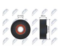 Rodillo tensor de la correa trapezoidal RNK-VV-008 NTY para VOLVO XC90 I S80 I