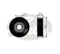 Rodillo tensor de la correa trapezoidal T38030 GATES para HONDA SUBARU