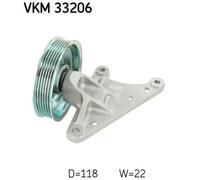 SKF VKM 33206 Polea inversión / guía, correa poli V