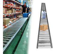 Rodillo transportador 50cm Ancho Transportador De Gravedad, Camión Industrial Remolque Cinta Transportadora De Rodillos Para La Tienda Al Por Menor, Almacén Y Obra De Construcción(7ft/213cm)