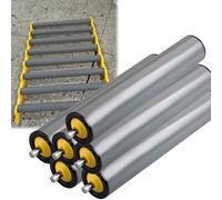 Rodillo transportador 7 rodillos de cinta transportadora de PVC, diámetro de 2,4'', 2'', 1,5'', 1,3'', 1'', rodillo de gravedad transportador sin motor de alta resistencia para proyectos de bricolaje,