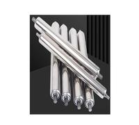 Rodillo transportador de acero inoxidable de 1,5" de diámetro, soportes for carpintería, eje de 8 mm de diámetro. Paquete de 6 rodillos transportadores.(25mm,L 750mm/29.5in)