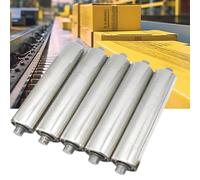 Rodillo transportador de acero inoxidable de repuesto de 25 mm, tubo de transmisión industrial con rodamientos, paquete de 30 unidades de 24 pulgadas de longitud para uso comercial