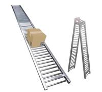 Rodillo transportador de acero inoxidable pesado de 50,8 cm de ancho para remolques y almacenes de camiones de 9.8 pies de longitud para un manejo eficiente de materiales