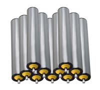 Rodillo transportador industrial de 1.5 a 2.4 pulgadas de diámetro para proyectos de bricolaje, longitudes de 8 a 40 pulgadas, 11 juegos de 25 mm de diámetro, resistente, ideal para fábricas y