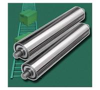 Rodillo transportador, Paquete de 2 tubos acero galvanizado diámetro 2" 1",4" 1,5" rodillo deslizante gravedad industrial(Dia 50mm(2"),L 400 mm(15.7"))