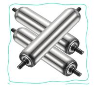 Rodillo transportador, Paquete de 3 rodillos gravedad, rodillo repuesto transmisión for almacenes, carpintería, fábrica, diámetro 1,5 "2,4"(Dia 50mm(2"),L 300 mm (11.8"))