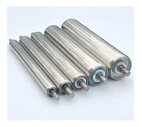 Rodillo transportador Paquete de 5 rodillos de transmisión por gravedad con resorte a presión, rodillo de tubería de repuesto de 2,4 "2" 1,5 "1,3" 1 "de diámetro, para carpintería, fábrica, logística