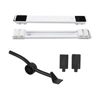 Rodillo universal para electrodomésticos con barra de palanca, carga de 300 kg 45-70 cm Muebles extensibles Base de rueda rodante Soporte móvil Dolly para lavadoras, refrigeradores, secadoras(Blanco)