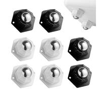 Rodillos bolas para muebles, 8 piezas rodillos para muebles resistentes, planos, rodillos bolas para muebles, autoadhesivos, ruedas móviles universales 360, para transportar muebles y mercancías