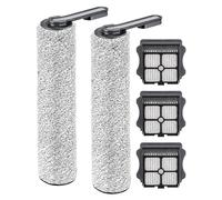 Rodillos de Cepillo de Repuesto y Filtros HEPA Compatibles con Tineco Floor ONE S5/Floor One S5 Pro 2/S5 Extreme Smart Aspiradora Inalámbrica en seco Húmedo, 2 Rodillos de Cepillo, 3 Filtros HEPA