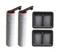 Rodillos de cepillo y filtros HEPA para Dreame H15 Pro H15 Mix H12 Pro FlexReach H15 Pro FoamWash H15S Rodillo de microfibra y kit de reemplazo de captura de partículas finas (4 piezas)