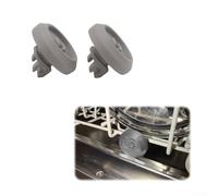Rodillos de cesta superior para lavavajillas para Miele G-Series - 2 piezas de repuesto de ruedas de soporte blancas, funcionamiento suave y silencioso, fácil de instalar, 47 mm de longitud (gris)