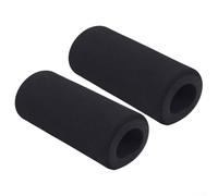 Rodillos de espuma de alta densidad de repuesto para máquinas de extensión de piernas con diámetro interior de 1.9 pulgadas, color negro, paquete de 2 unidades (2 unidades)