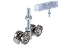 Rodillos de la asamblea de la carretilla de la rueda, perno que sujeta la sección de la protección del cojinete del diseño, acero galvanizado para el movimiento suave del balanceo