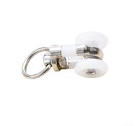 Rodillos de metal plateado para divisores de habitaciones de RV y apartamentos pequeños, poleas deslizantes silenciosas para pistas de techo, soluciones flexibles de división espacial, tamaño compacto