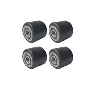Rodillos de nailon con cojinetes para transpaleta Rodillos for transpaletas, rodamientos integrados con núcleo de hierro y banda rodadura goma, 80x70x20mm, 4 Uds