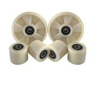 Rodillos de nailon con cojinetes para transpaleta Transpaleta Ruedas de Nylon 4 Delanteras 80x60mm 2 Dirección 180x50mm Kit Reemplazo Diámetro 20mm