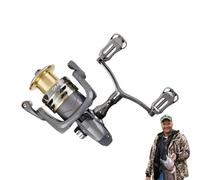Rodillos de pesca doble brazo balancín 50 kg Fuerza de frenado máxima 5.2 1 | Carrete de pescado para aguas interiores para agua salada e interior hielo kayak trolls pesca con mosca bagre perca Fo