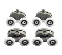 Rodillos de puerta de ducha de doble mariposa compatibles con diámetros de rueda de 19/23/25/27 mm para requisitos de grosor de vidrio de 6 mm (23 mm)