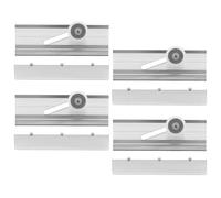 Rodillos de puerta de ducha sin marco con soportes de montaje ajustables para paneles de vidrio de 1/4 pulgadas, cuenta con rodillos de aluminio cromado y aluminio cromado