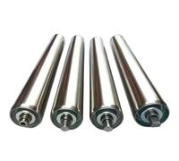 Rodillos de repuesto for transportador de acero inoxidable, for sistemas de logística de almacén de fábrica, diámetro x longitud de la superficie del rodillo, 4 piezas(1.3inch/32mm X 200MM(7.8in))