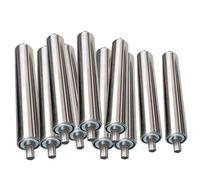 Rodillos de repuesto para cintas transportadoras Galvanized Steel Powerless Roller Conveyor, 25-76mm, 100-1000mm, 10 pcs(D38mm,250MM/9.8'')