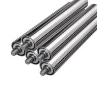 Rodillos de repuesto para cintas transportadoras Non-Powered Replacement Stainless Steel Conveyor Roller 25-60mm Diameter 100-1000mm Length(L: 600 Mm,Dia 60mm(2.4"))