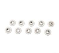 Rodillos de repuesto para puerta de ducha, 10 unidades con nailon y acero al carbono, compatibles con varias cabinas de ducha, recintos y puertas correderas de vidrio (25 mm)