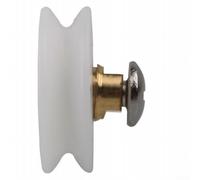 Rodillos de repuesto para puerta de ducha, 48 piezas con ruedas ranuradas de nailon y latón, rodamiento de carga de 22 mm de diámetro, se adapta a puertas de vidrio de 3 a 6 mm de grosor, resistente a