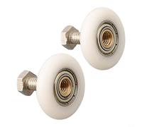 Rodillos de repuesto para puerta de ducha, para 2 rodillos y tornillos, compatibles con tamaños de rueda de 19 mm, para 23 mm, para 25 mm, para 27 mm, para vidrio de 4 8 mm (27 mm)