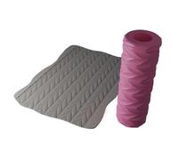 Rodillos de textura de gran tamaño para arcilla, rodillo de repujado de diseño de malla-patrón de tela retro herramienta artesanal de bricolaje para arcilla suave, cerámica y arcillas ultraligeras