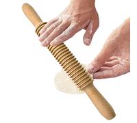 Rodillos para hornear, rodillo para hacer bolas de,Rodillo roscado para para hornear, rodillo para y pasta - Rodillo en espiral para galletas, rodillo de de madera para galletas, fideos, albóndigas,