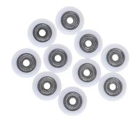 Rodillos para puerta de ducha, repuesto para ruedas correderas de 19/23/25 mm para puertas corredizas de vidrio y cabinas de ducha, paquete de 10 poleas de nailon con diseño ajustable